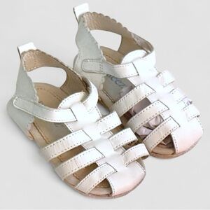 Robeez White Baby Lola Crib Sandal, 12-18 Months